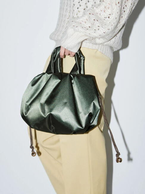  「パテッド巾着バッグ」|ハンドバッグ|