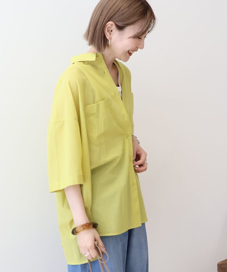 AMERICAN HOLIC「イージーケア+接触冷感Wポケットオーバーシャツ」|シャツ・ブラウス|