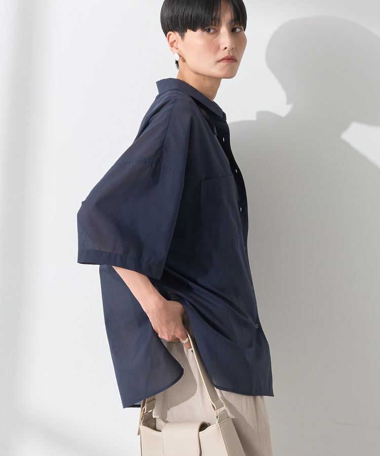 AMERICAN HOLIC「イージーケア+接触冷感Wポケットオーバーシャツ」|シャツ・ブラウス|