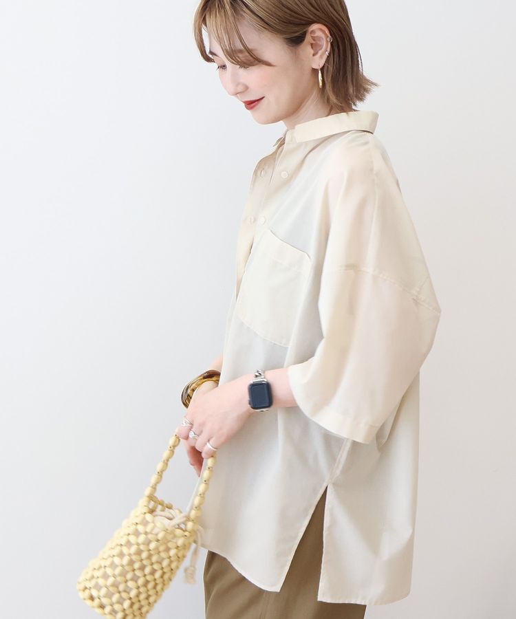 AMERICAN HOLIC「イージーケア+接触冷感Wポケットオーバーシャツ」|シャツ・ブラウス|