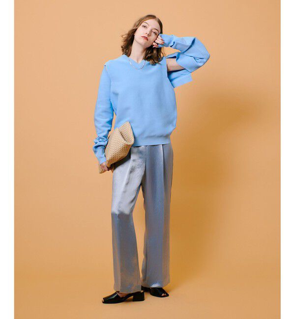 allureville「アセテートサテンタックパンツ」|チノ|