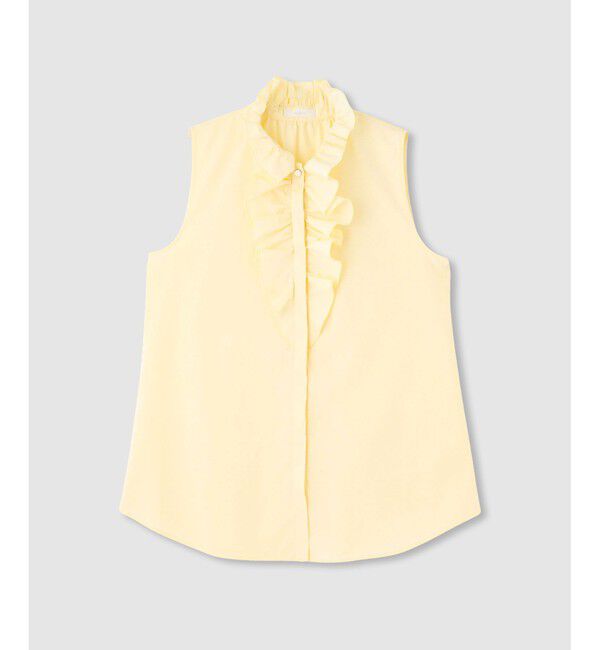 allureville「フロントフリルノースリブラウス」|シャツ・ブラウス|アイボリー