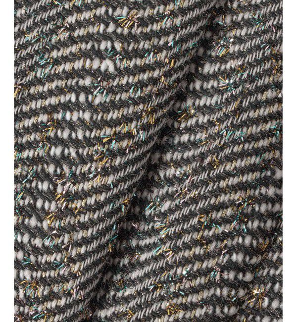 LOULOU WILLOUGHBY「【LOULOU WILLOUGHBY】LINTONラメツイードショートジャケット」|ノーカラージャケット|