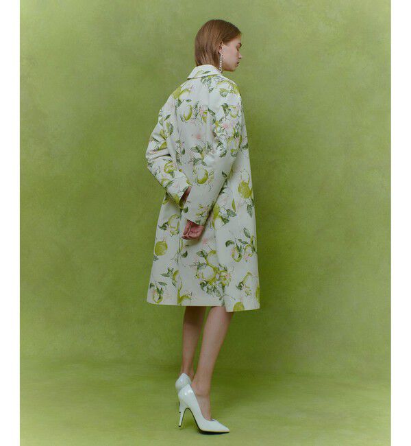 LOULOU WILLOUGHBY「【LOULOU WILLOUGHBY】RATTIレモン柄ステンカラーコート」|ダッフルコート|