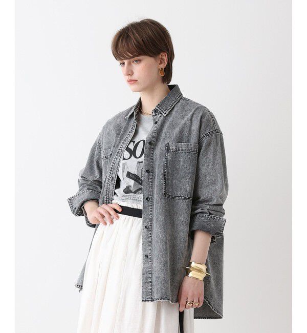 allureville「【ATELIER Line】デニムビッグポケットシャツ」|シャツ・ブラウス|
