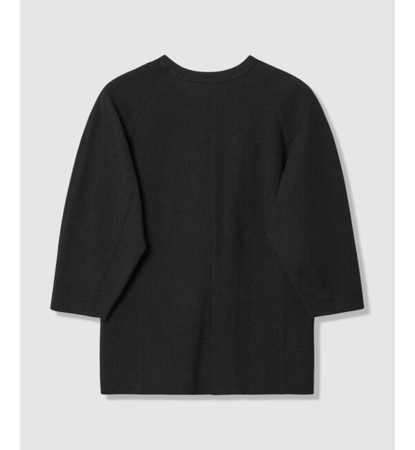 allureville「【ATELIER Line】ハーフスリーブカラーレスジャケット」|ノーカラージャケット|