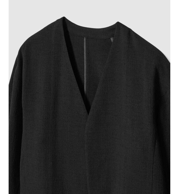 allureville「【ATELIER Line】ハーフスリーブカラーレスジャケット」|ノーカラージャケット|