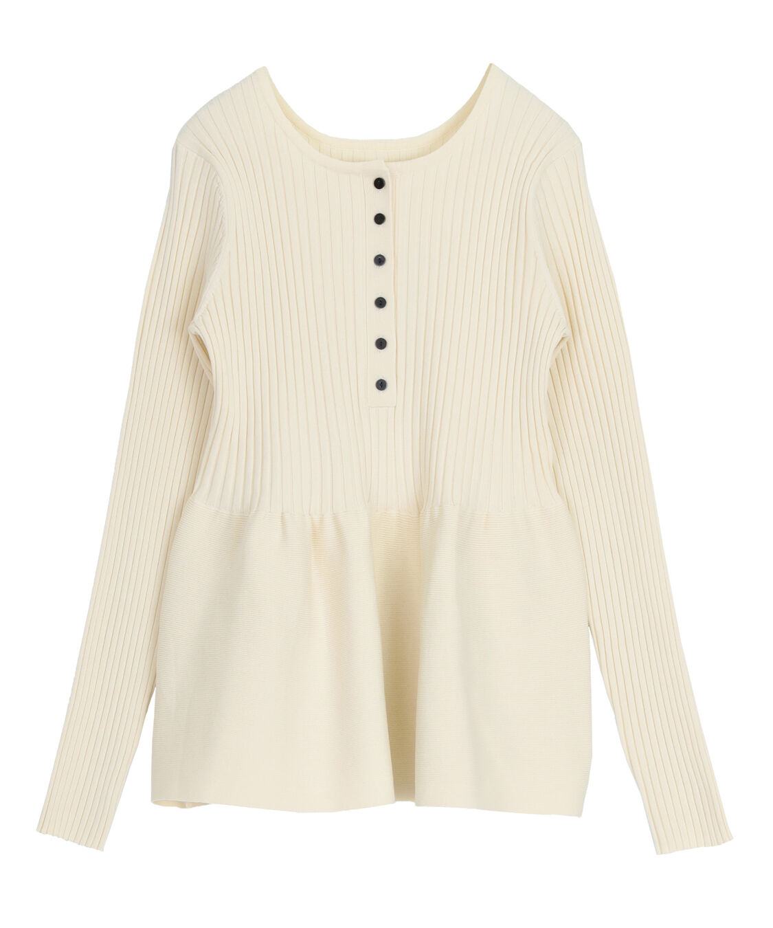 titivate「前後2wayヘンリーネックペプラムニットトップス」|ニット・セーター|