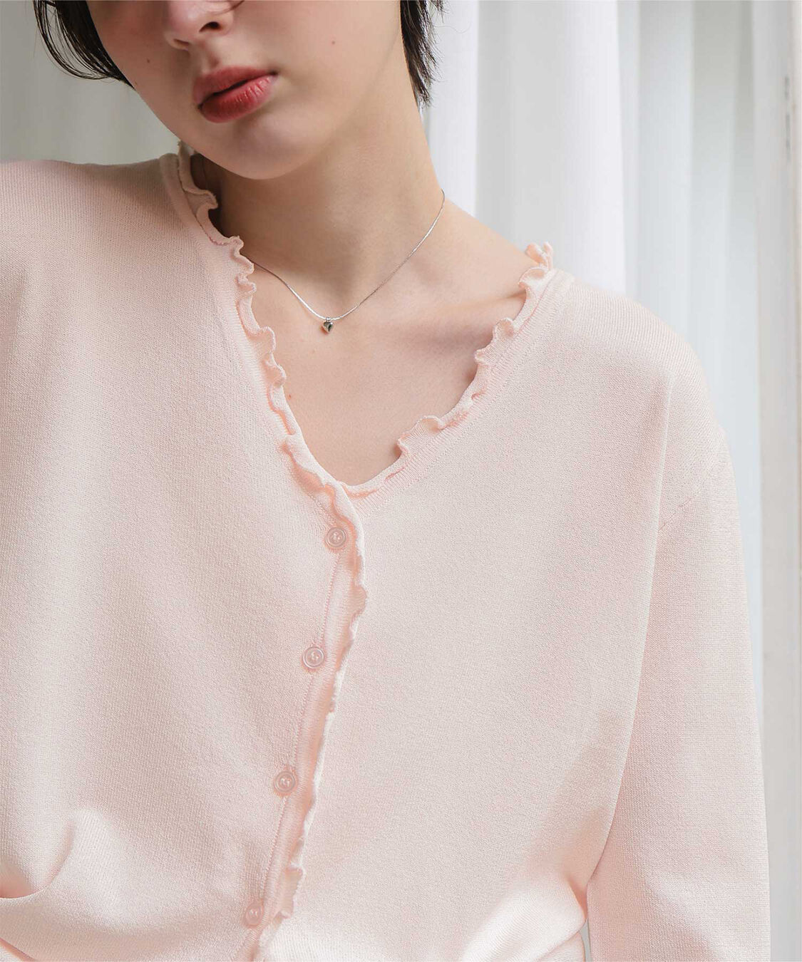 titivate「プチフリルニットカーディガン」|カーディガン|