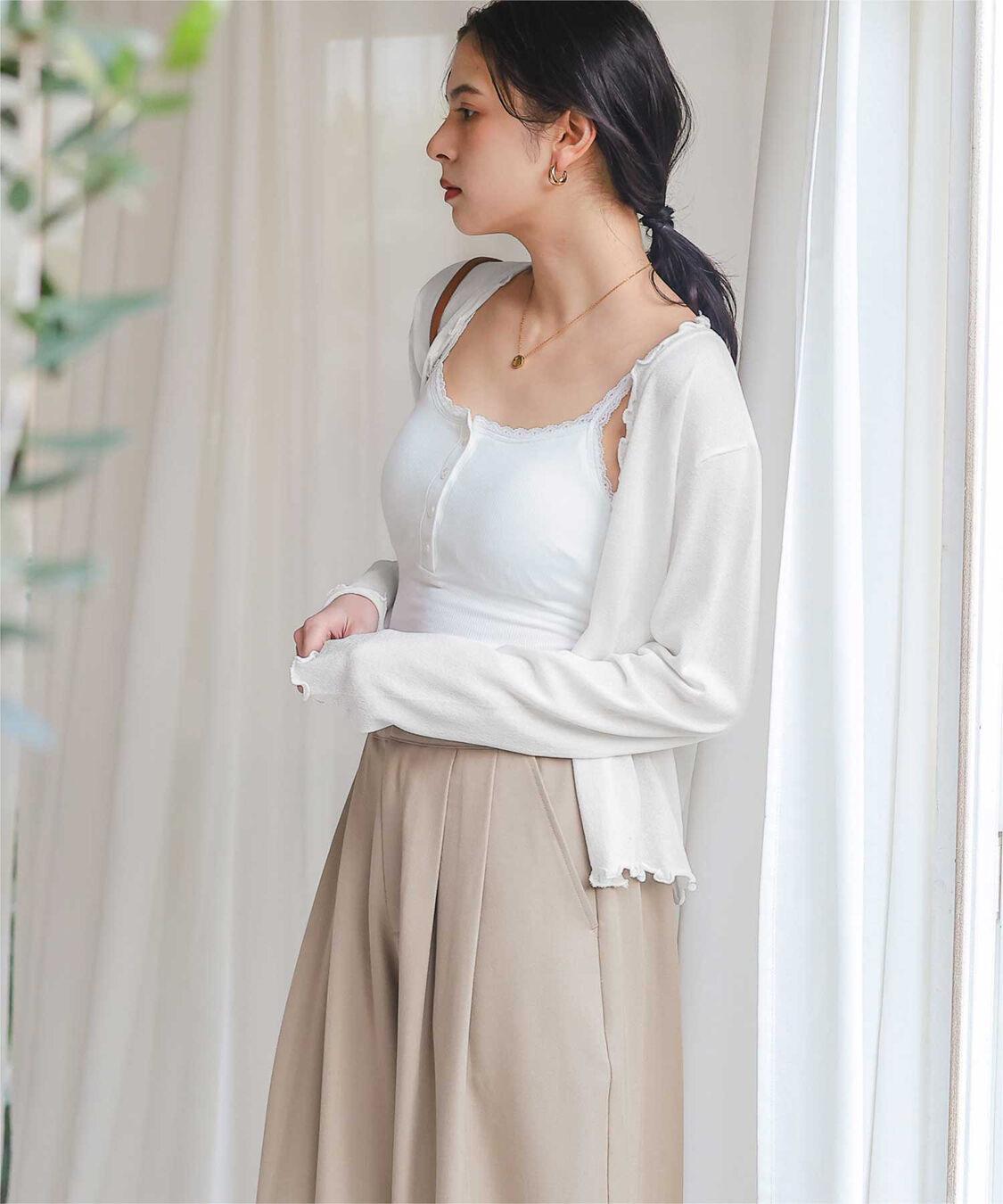 titivate「プチフリルニットカーディガン」|カーディガン|