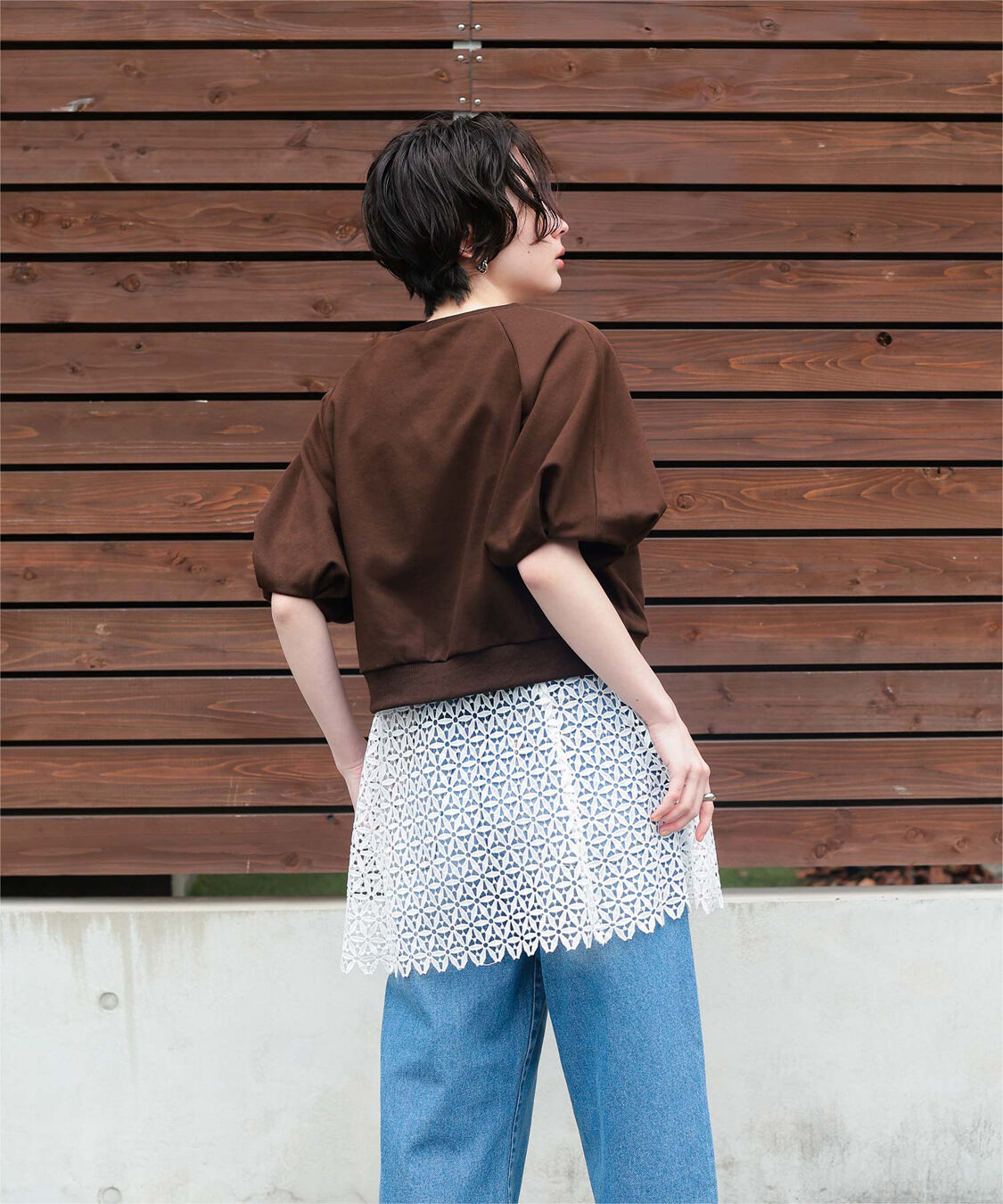 titivate「カットソーパフスリーブトップス」|Tシャツ・カットソー|