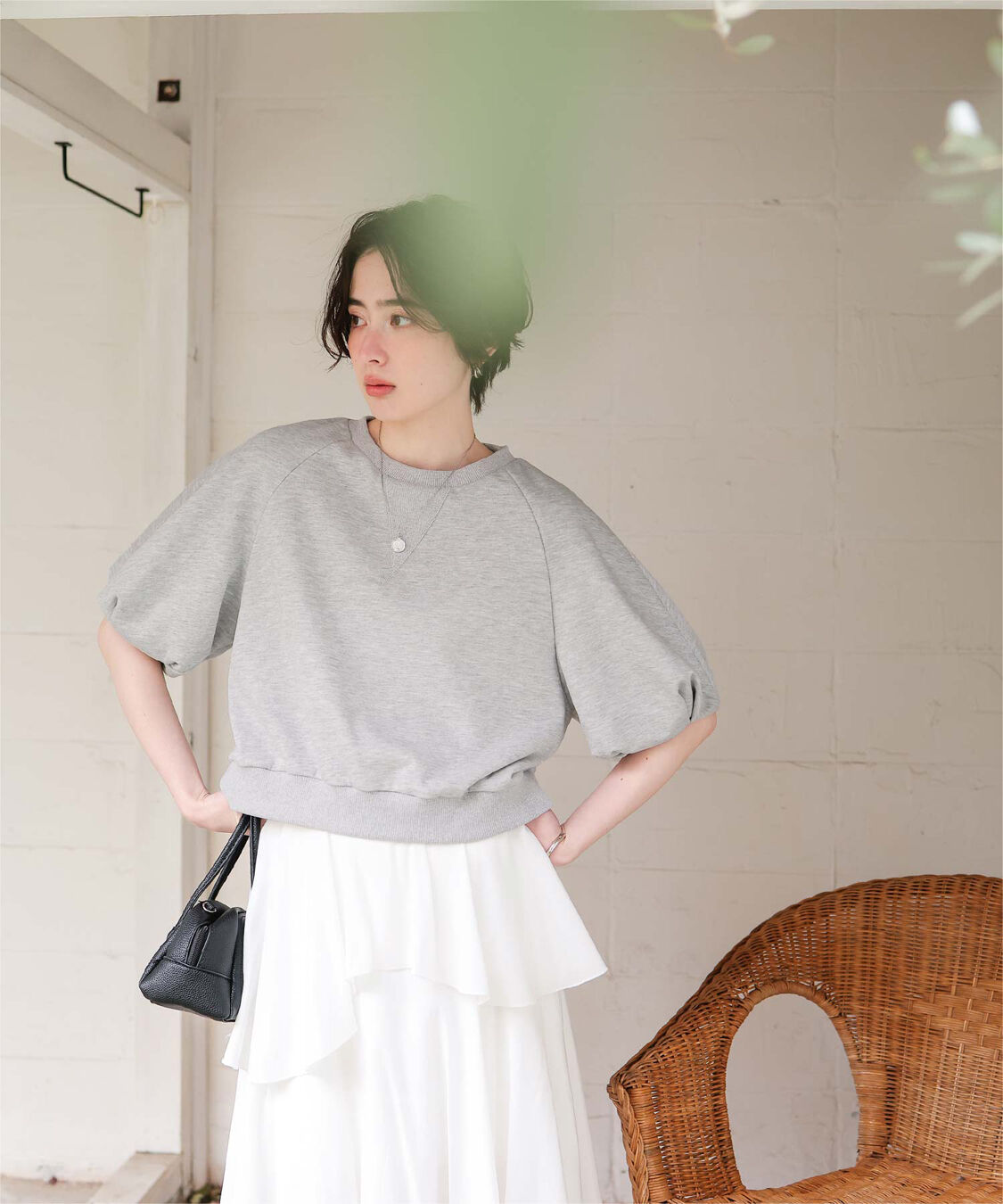 titivate「カットソーパフスリーブトップス」|Tシャツ・カットソー|