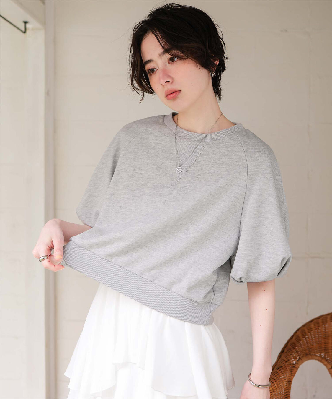 titivate「カットソーパフスリーブトップス」|Tシャツ・カットソー|