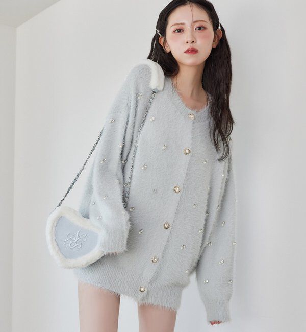  「ハートスエードロゴショルダーバッグ」|ショルダー・メッセンジャー|