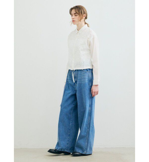 MARMARMAR「MARMARMAR レースコンビショートシャツ」|シャツ・ブラウス|