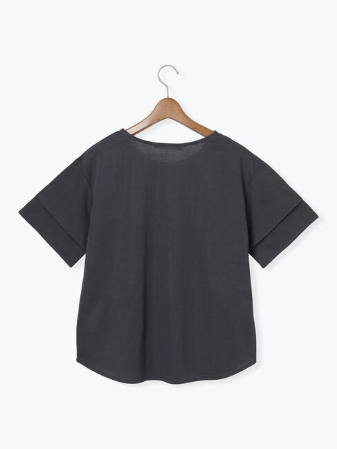 Lugnoncure「プレーティング袖タックTシャツ」|Tシャツ・カットソー|