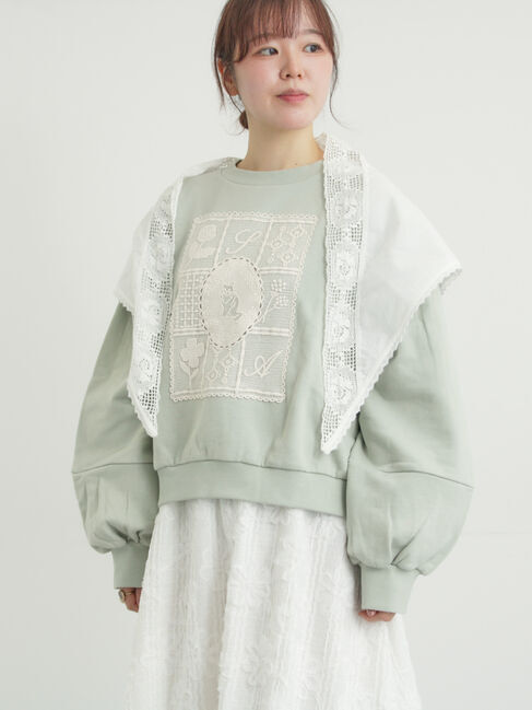 Samansa Mos2「ローズ柄レースストール」|その他|