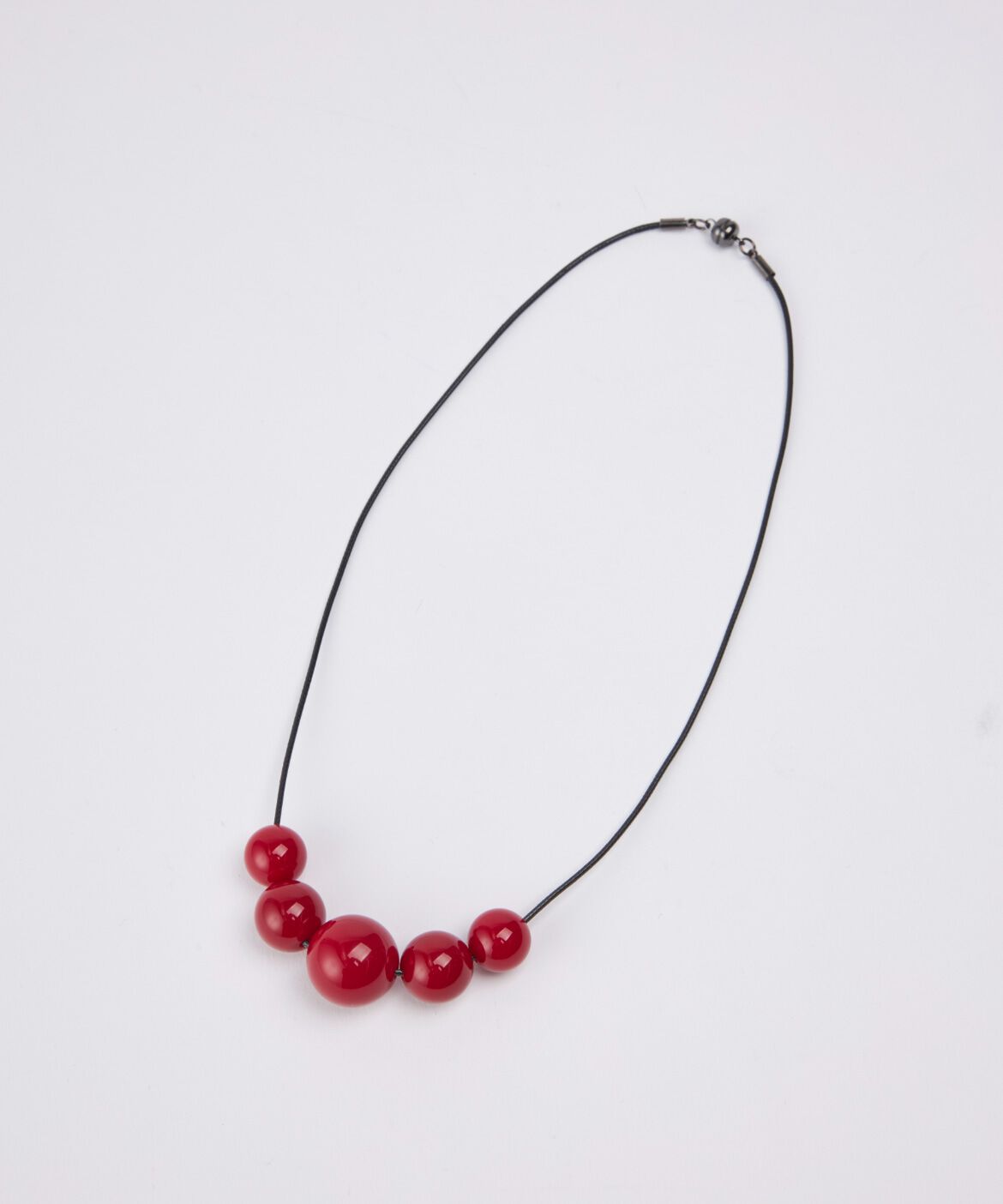 ef-de Black「赤玉ネックレス」|ネックレス|レッド