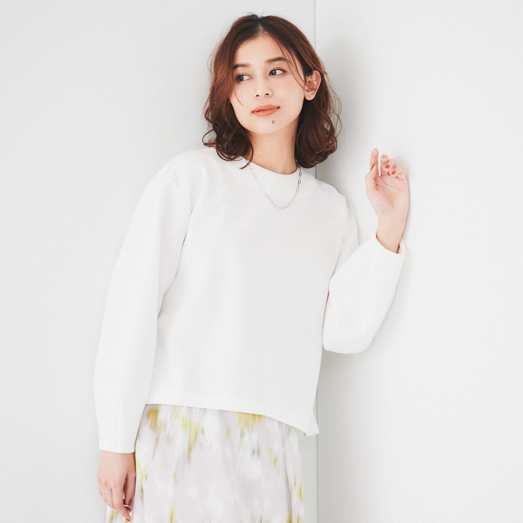 UNTITLED「【洗える/後ろファスナー】ダンボールプルオーバー」|Tシャツ・カットソー|オフホワイト(003