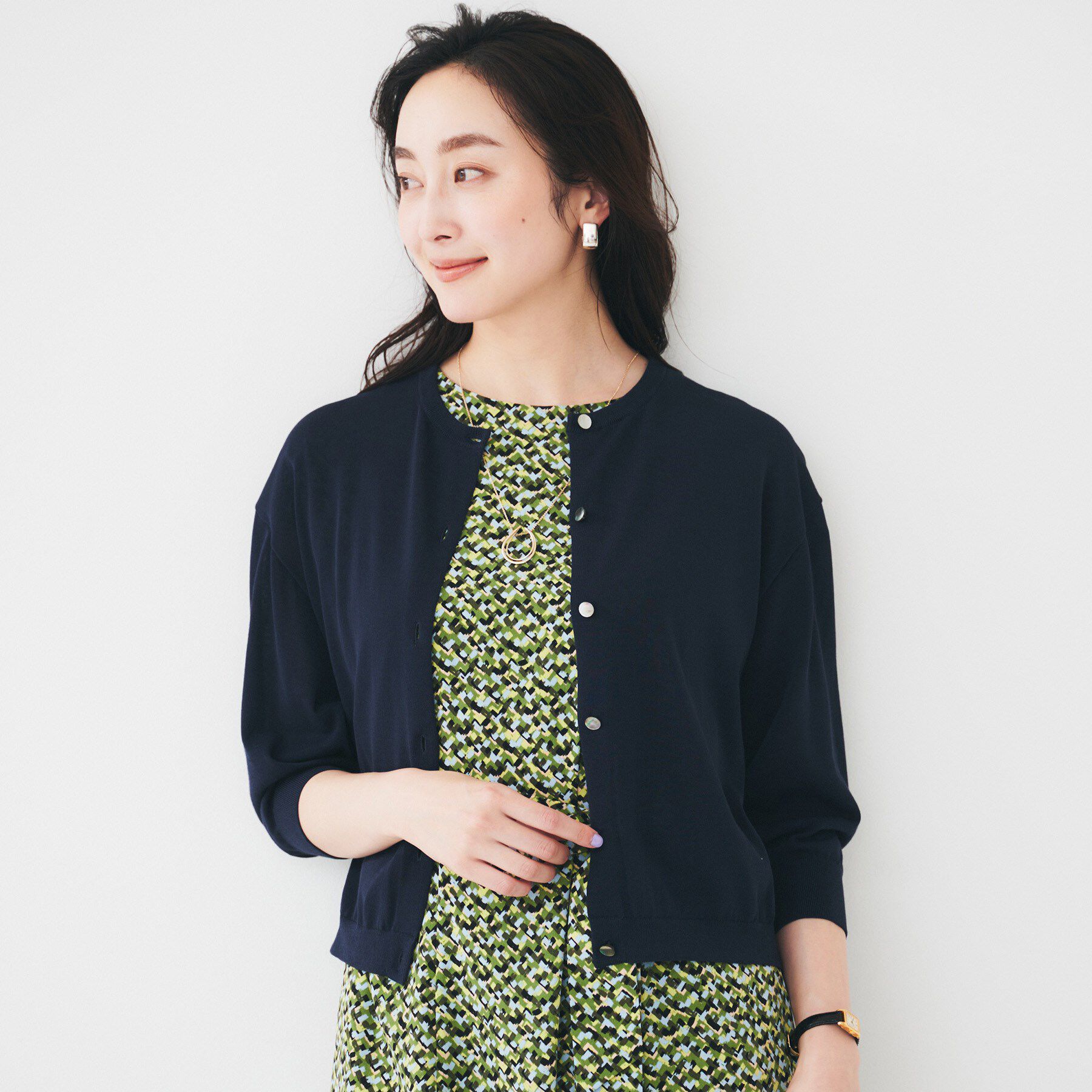 UNTITLED「【短丈/シアー/洗える】ドルマンスリーブカーディガン」|カーディガン|