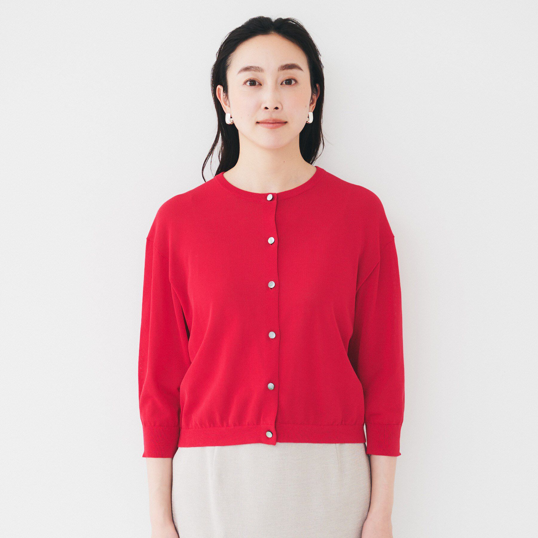 UNTITLED「【短丈/シアー/洗える】ドルマンスリーブカーディガン」|カーディガン|