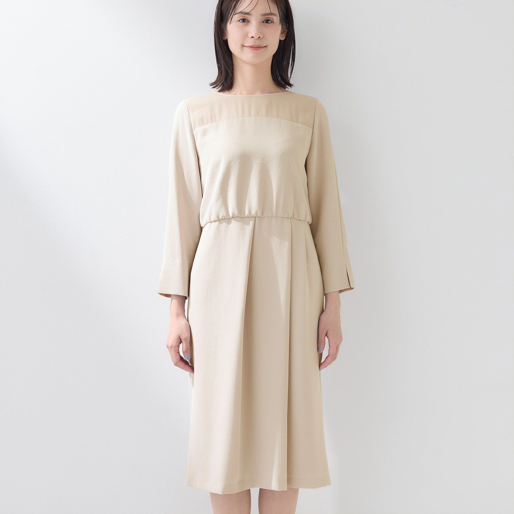 INDIVI「【洗える／SETUP可】着る日傘ヨーク切り替えワンピース」|ワンピース|