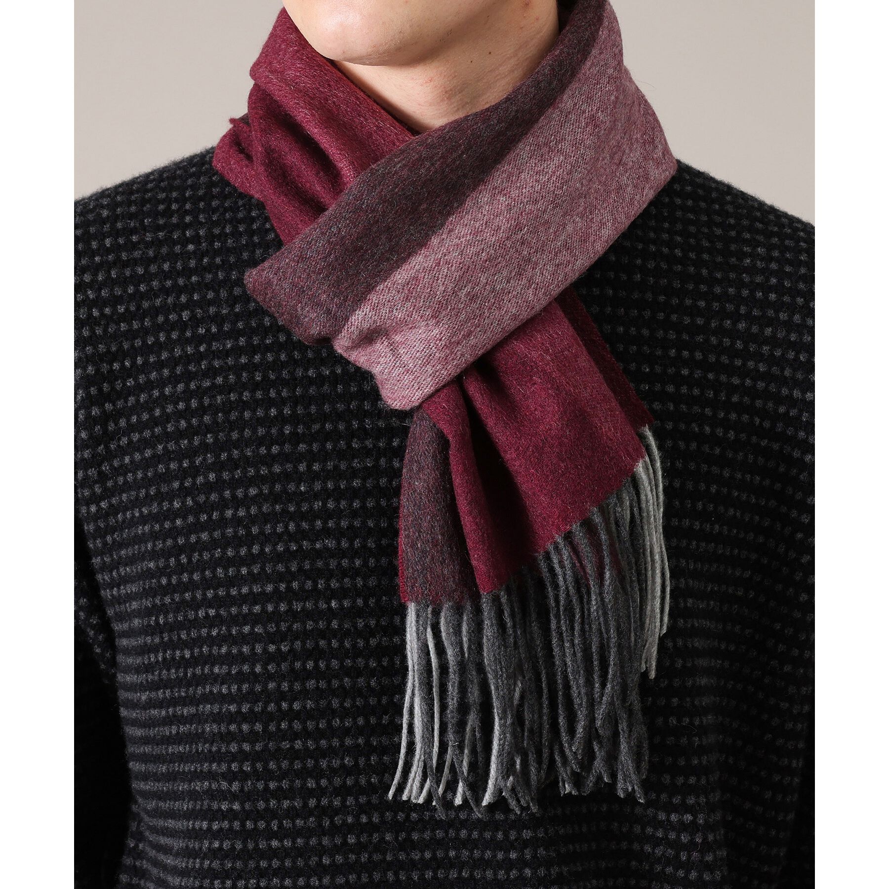 TAKEO KIKUCHI「【カシミヤ100%】パネル カシミヤマフラー」|ストール|