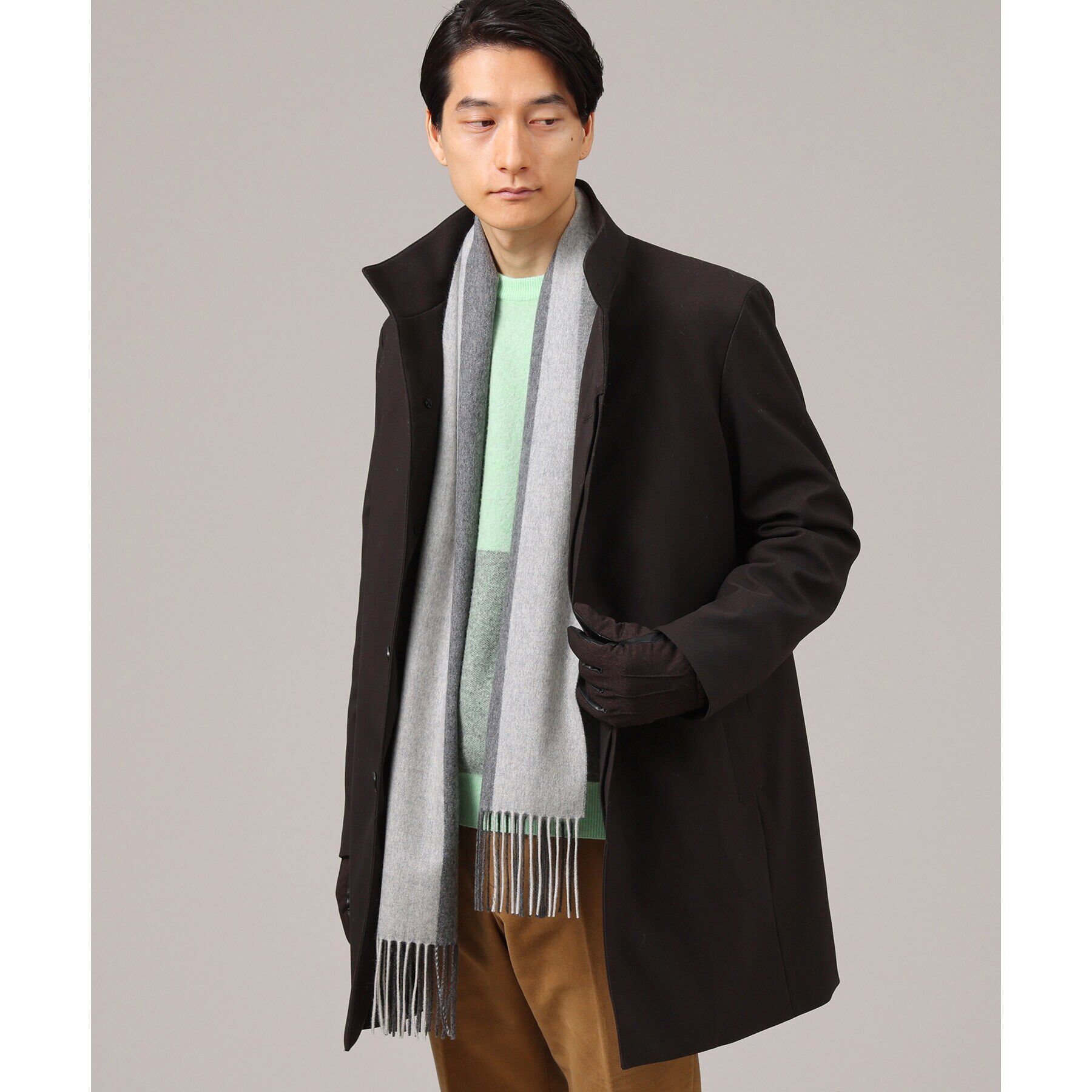 TAKEO KIKUCHI「【カシミヤ100%】パネル カシミヤマフラー」|ストール|