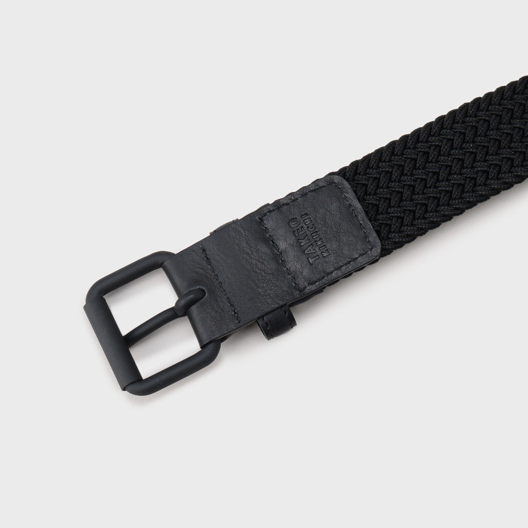 TAKEO KIKUCHI「【Made in JAPAN】レザーコンビ マットバックル ゴムメッシュベルト」|ベルト|