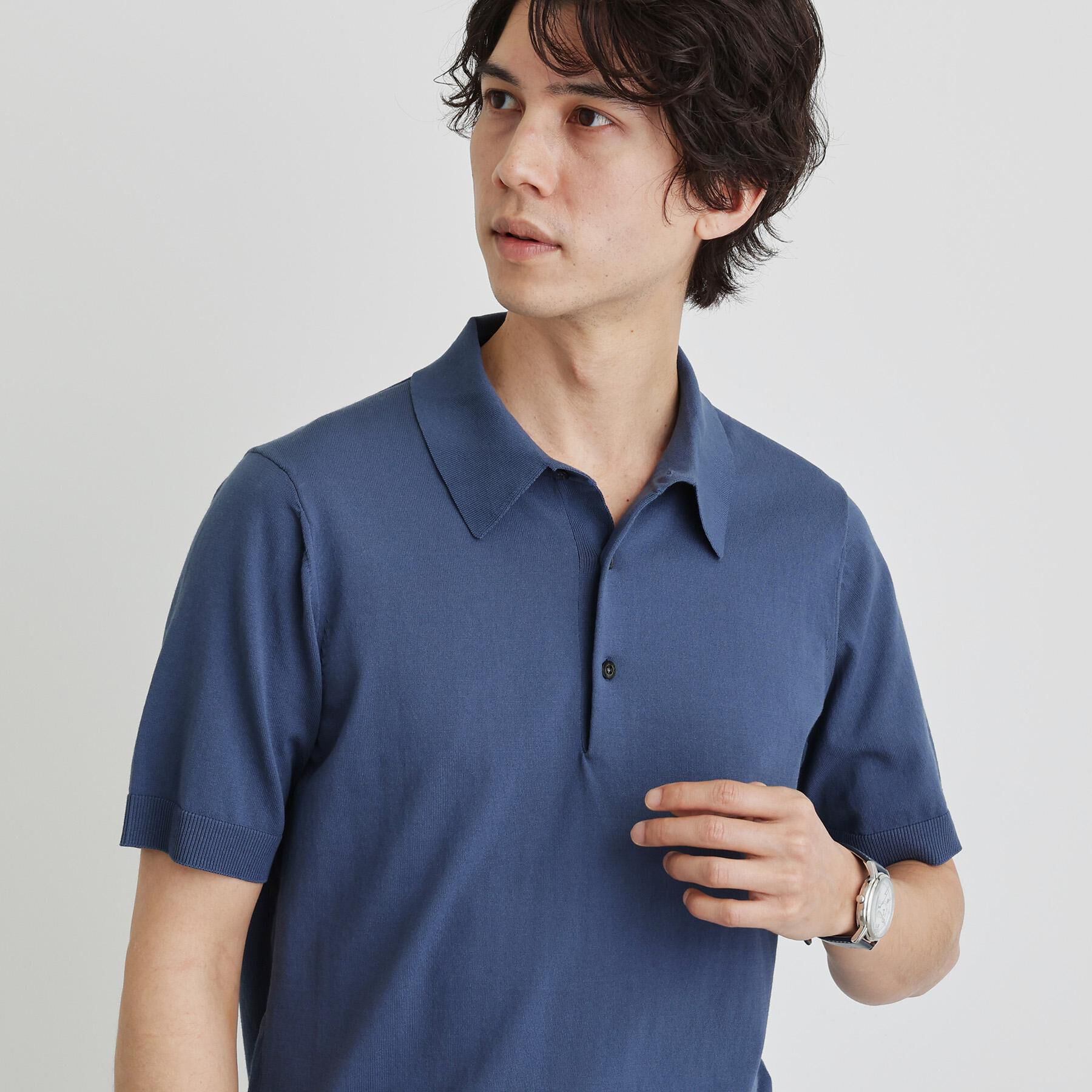 TAKEO KIKUCHI「テーラードニット ポロシャツ」|ポロシャツ|
