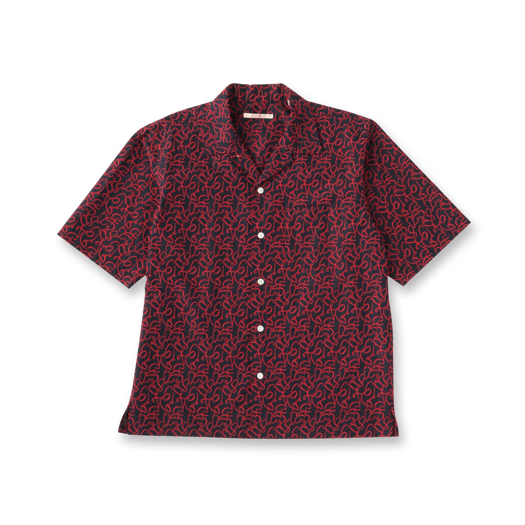 40CARATS&525「数字エンブロイダリー半袖シャツ」|シャツ・ブラウス|