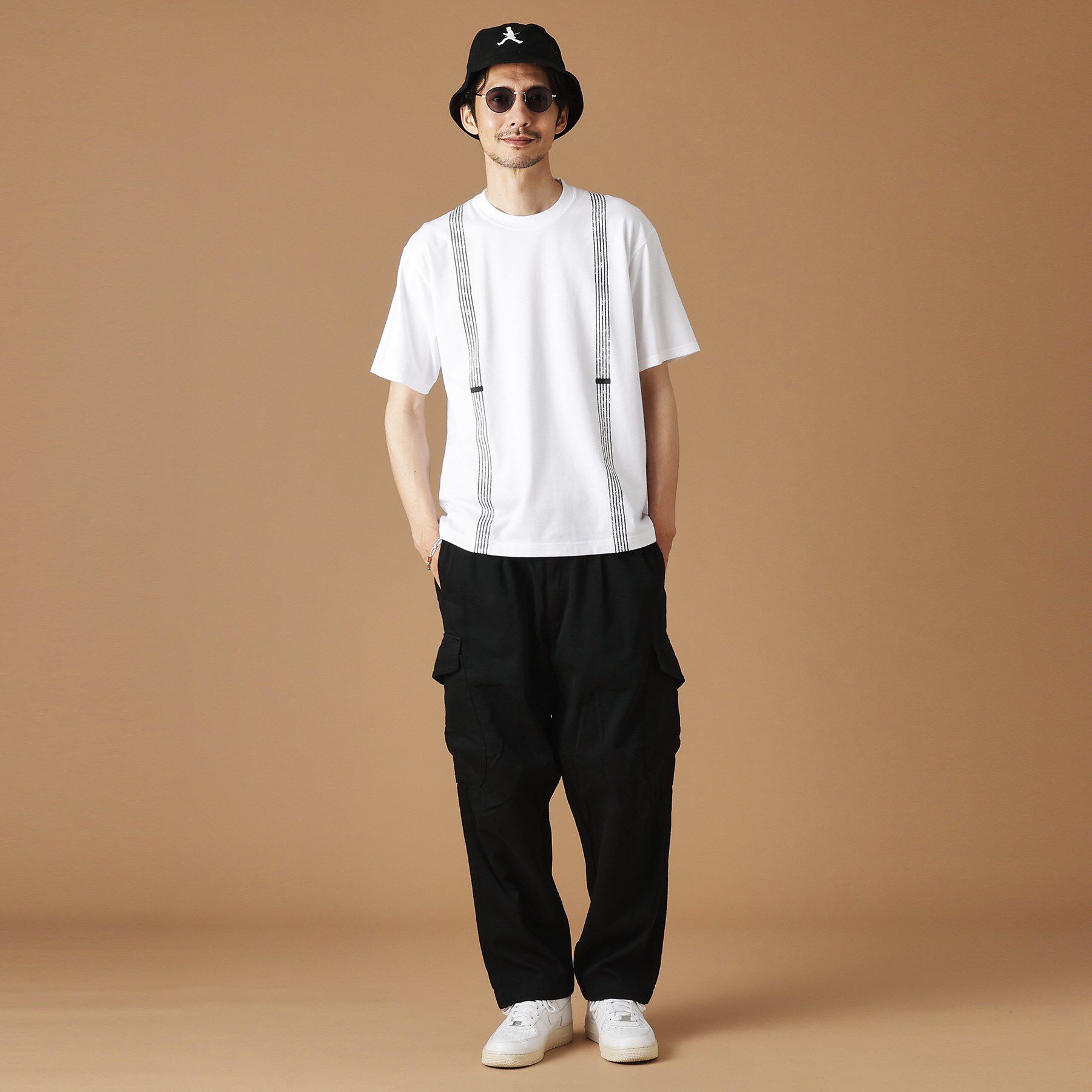 40CARATS&525「サスペンダートロンプロイユ半袖Tシャツ」|Tシャツ・カットソー|