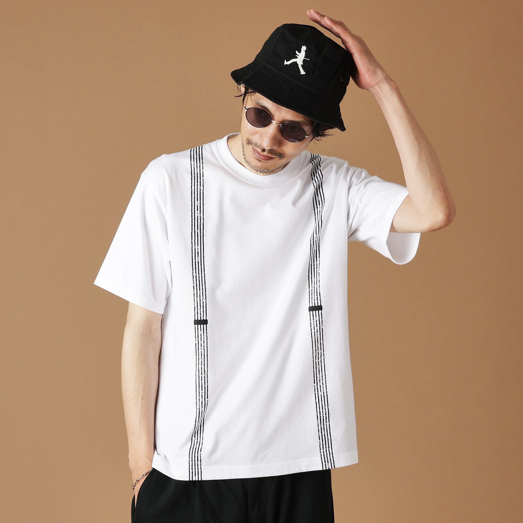 40CARATS&525「サスペンダートロンプロイユ半袖Tシャツ」|Tシャツ・カットソー|