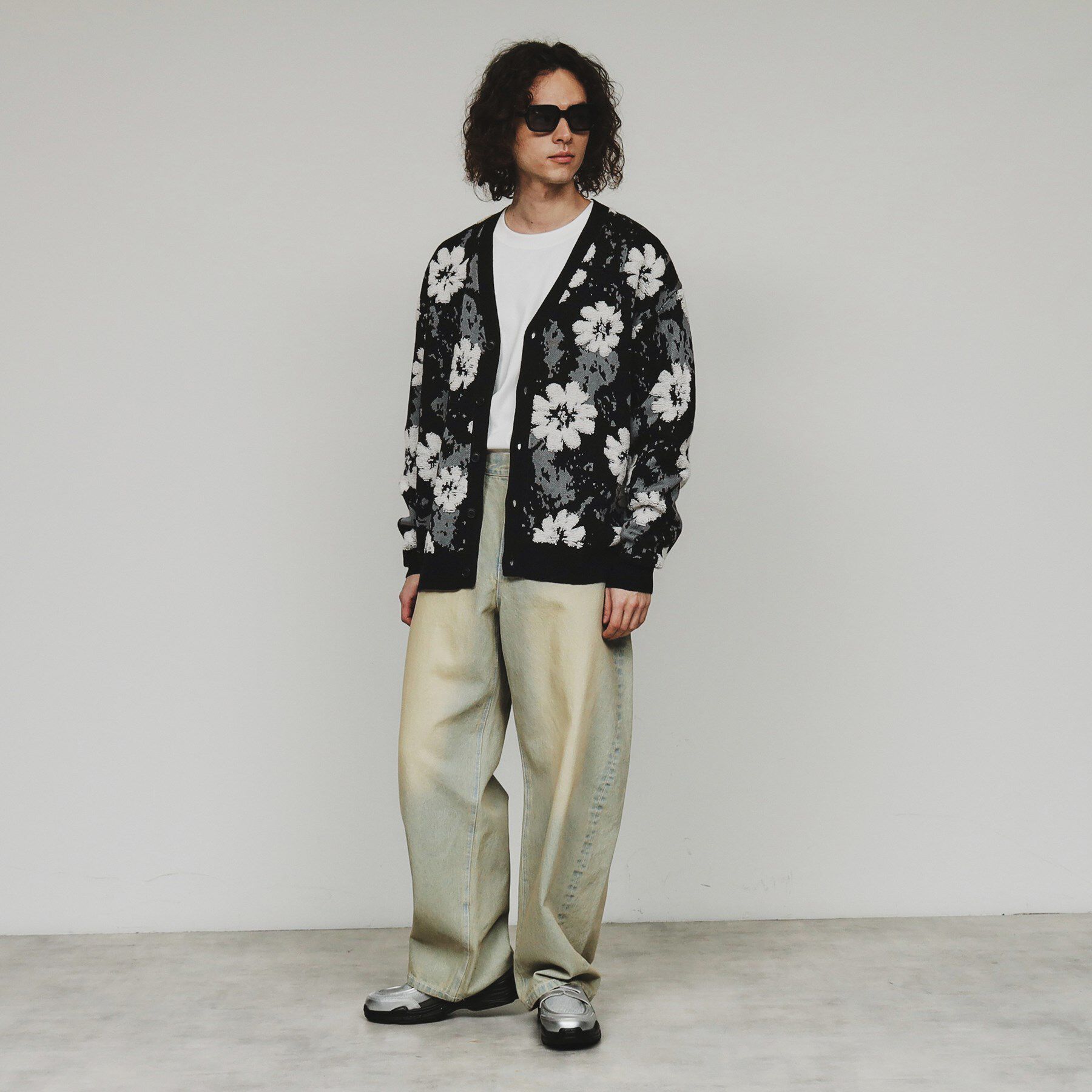 tk.TAKEO KIKUCHI「フラワージャカードカーディガン」|カーディガン|