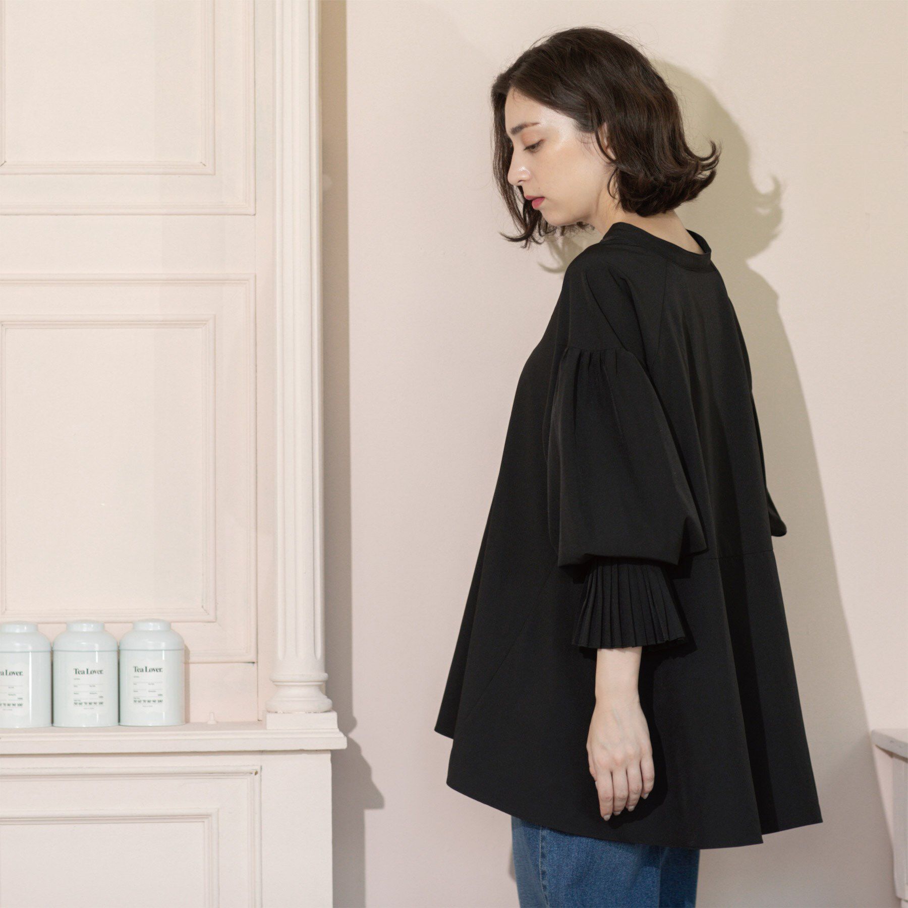 OPAQUE.CLIP「プリーツキャンディスリーブブラウス【洗濯機洗い可】」|シャツ・ブラウス|