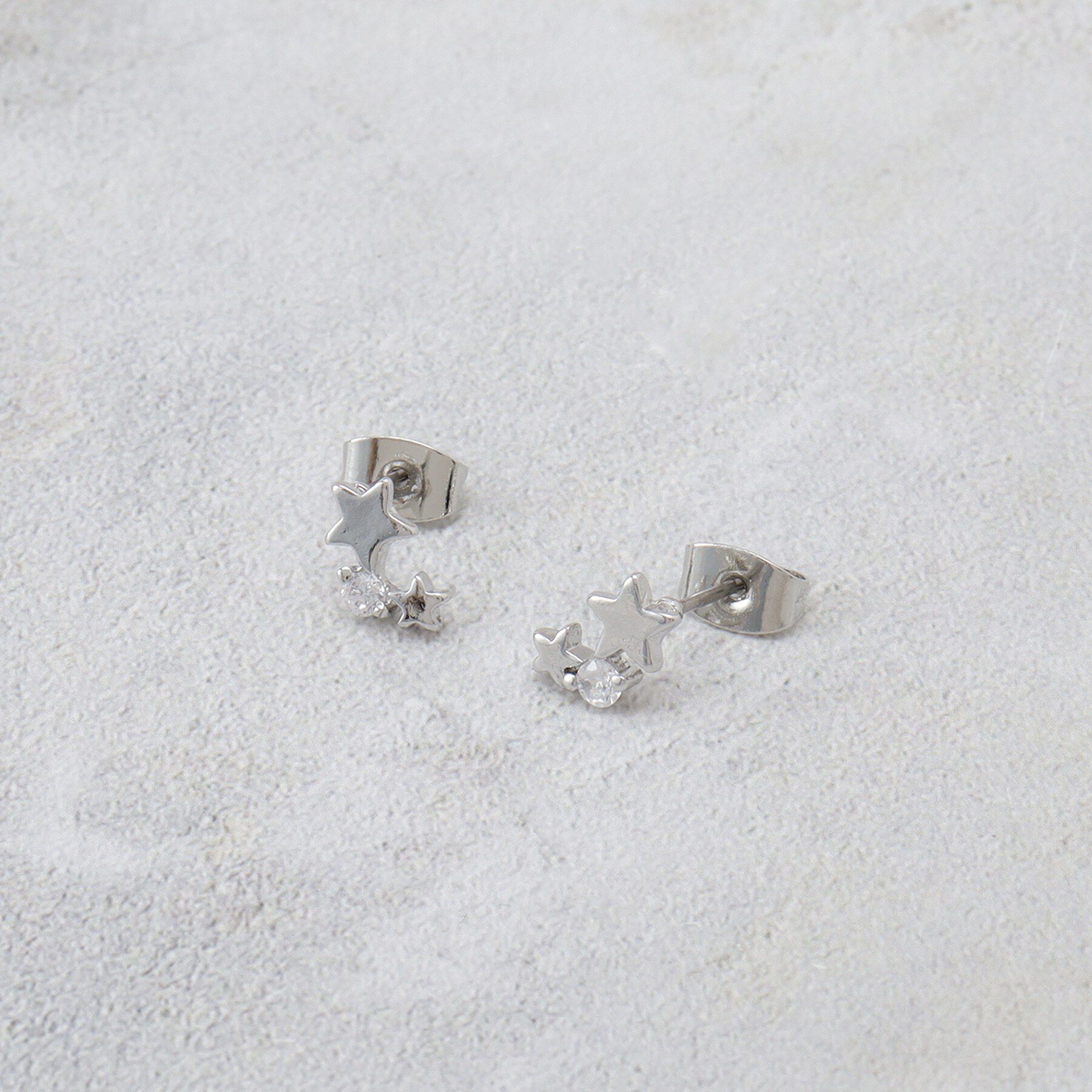 OPAQUE.CLIP「星型ビジューミニピアス」|ピアス|シルバー(006)