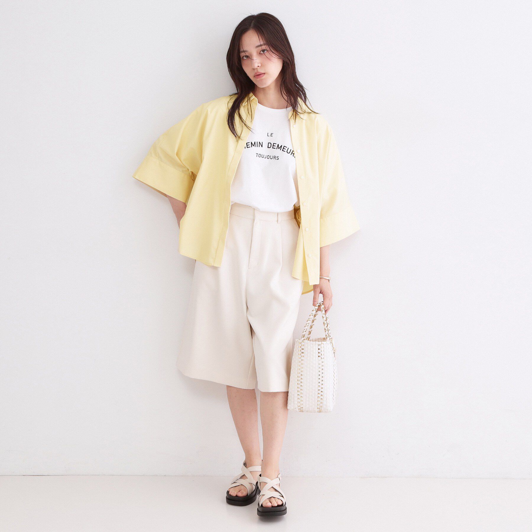 OPAQUE.CLIP「ハーフスリーブシャツ【洗濯機OK/防シワ加工】」|シャツ・ブラウス|