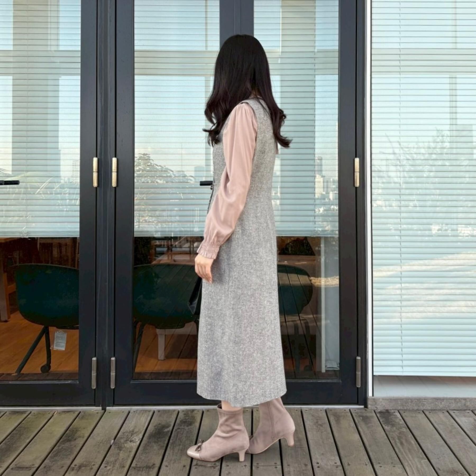 Couture broach「【ハレの日・通勤】フリンジツイードジャンスカ」|ジャンパースカート|