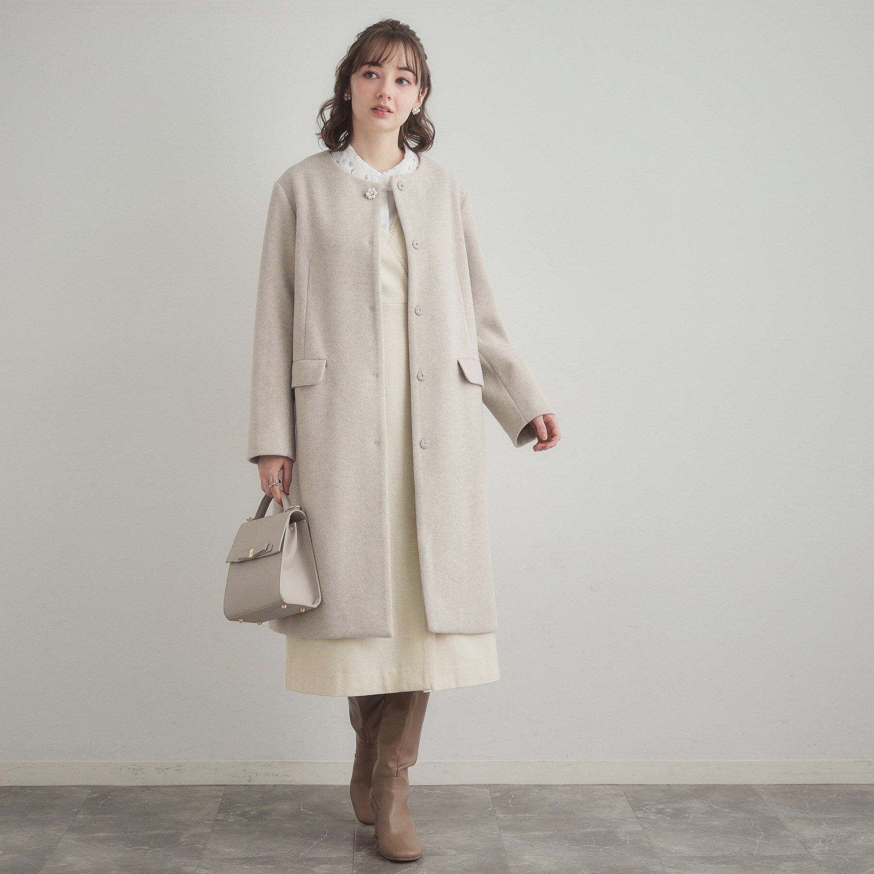 Couture broach「【ハレの日・通勤】フリンジツイードジャンスカ」|ジャンパースカート|