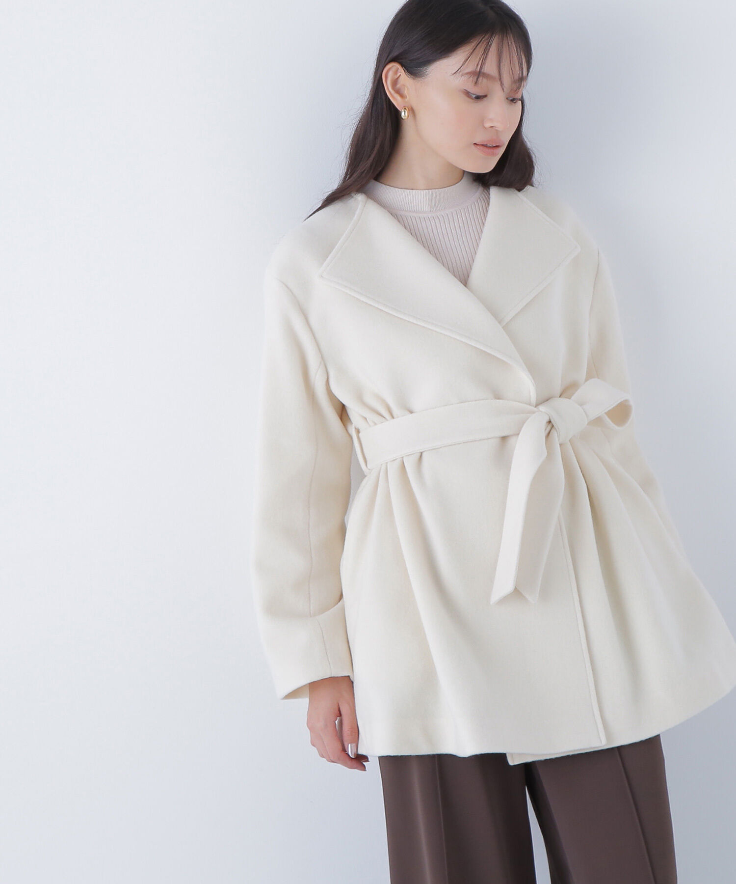  「ベルテッドミディコート」|ブルゾン・スタジャン|