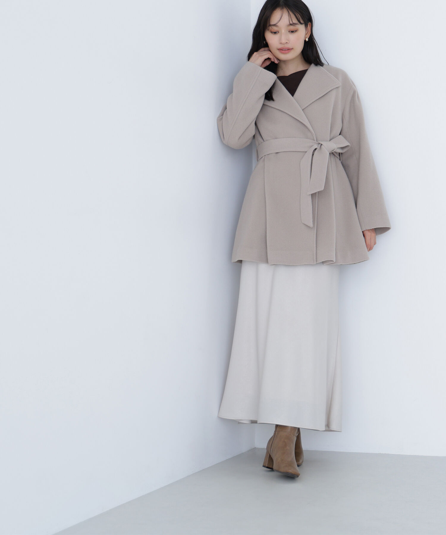  「ベルテッドミディコート」|ブルゾン・スタジャン|