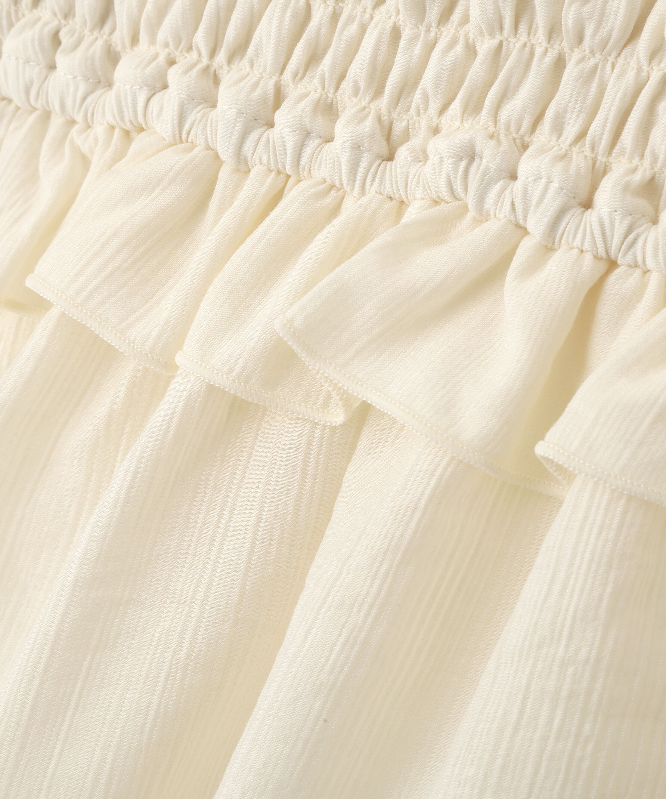  「フロントリボンペプラム楊柳ブラウス」|シャツ・ブラウス|