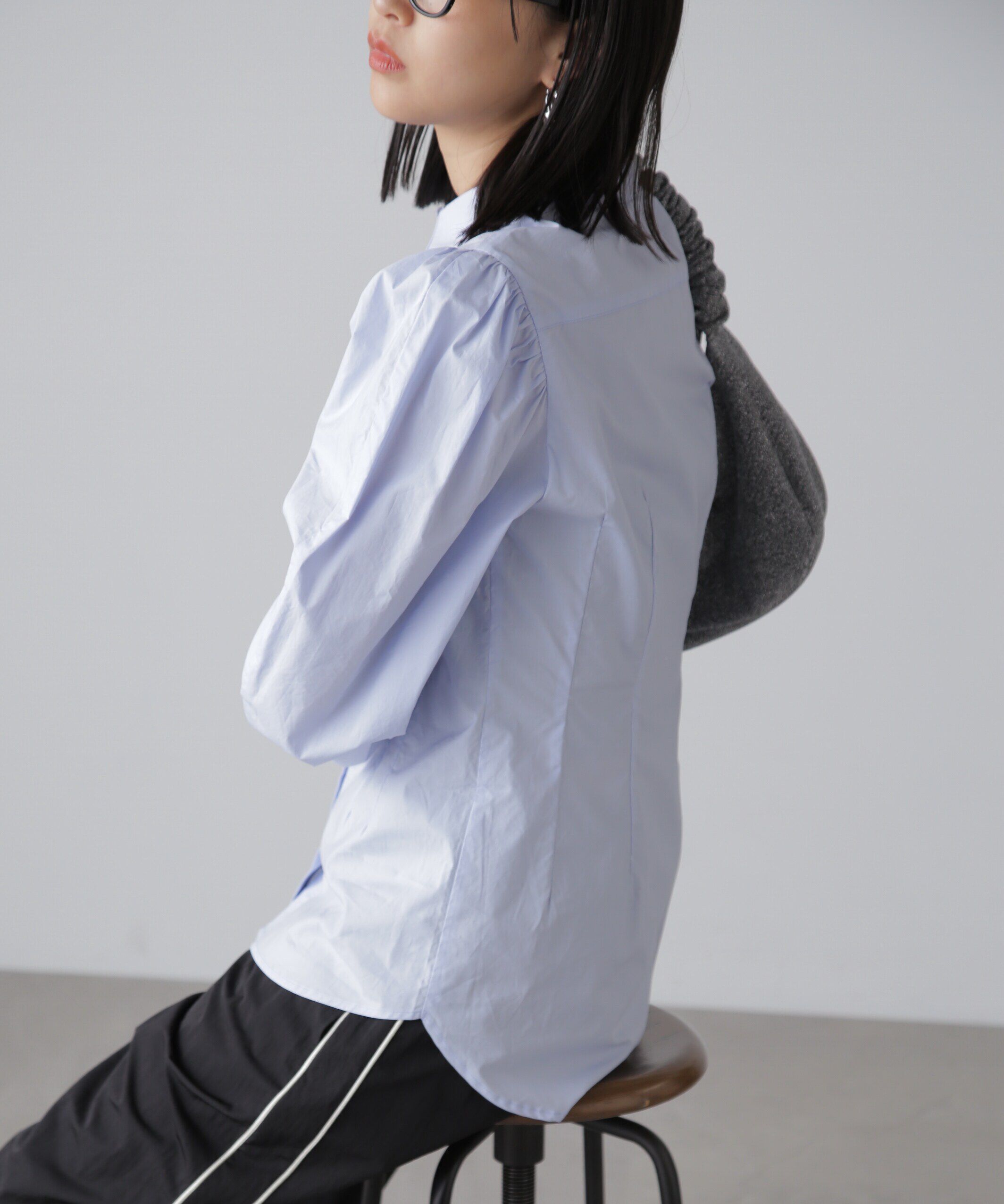  「ウエストシェイプミドル丈シャツ」|シャツ・ブラウス|