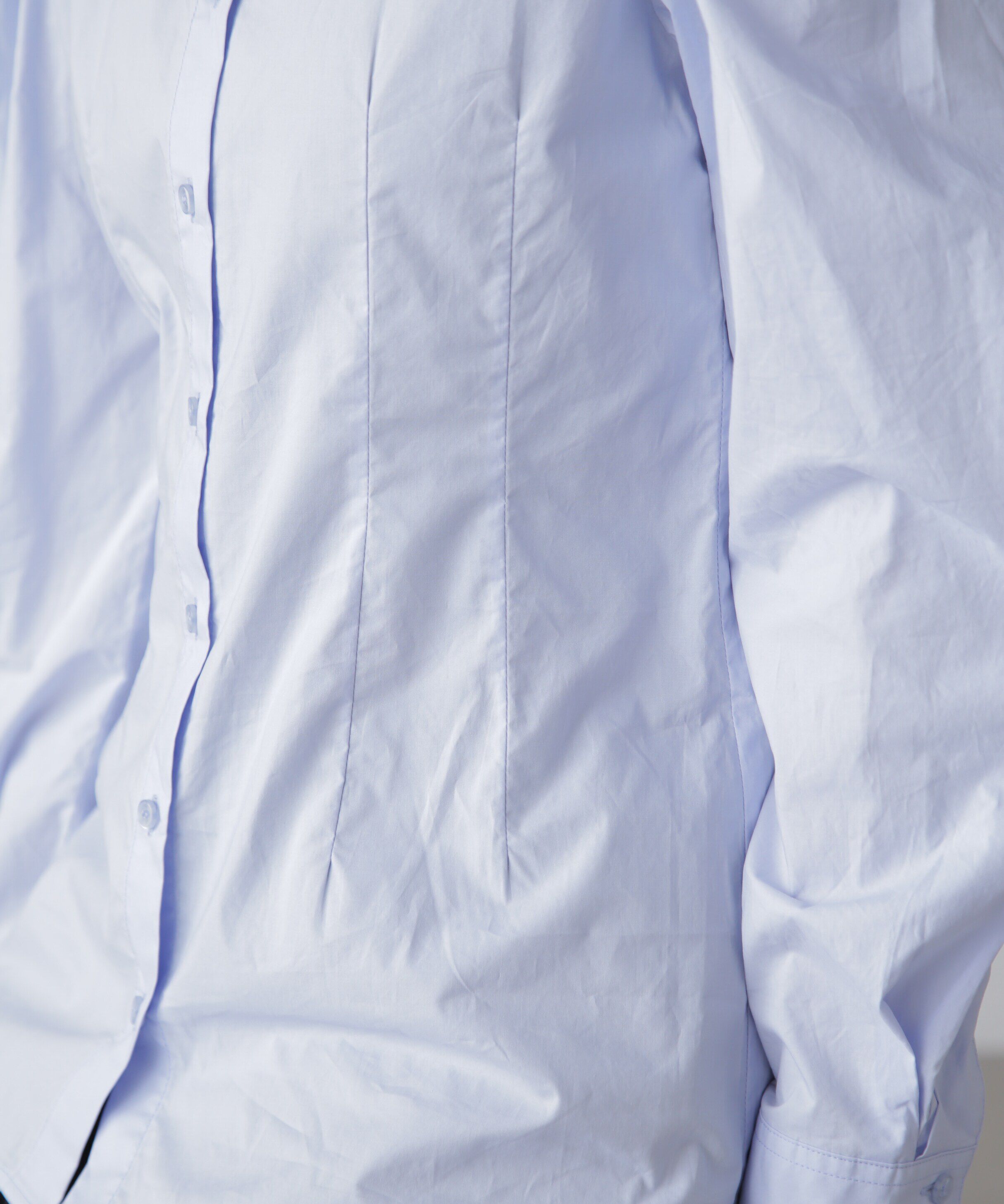  「ウエストシェイプミドル丈シャツ」|シャツ・ブラウス|