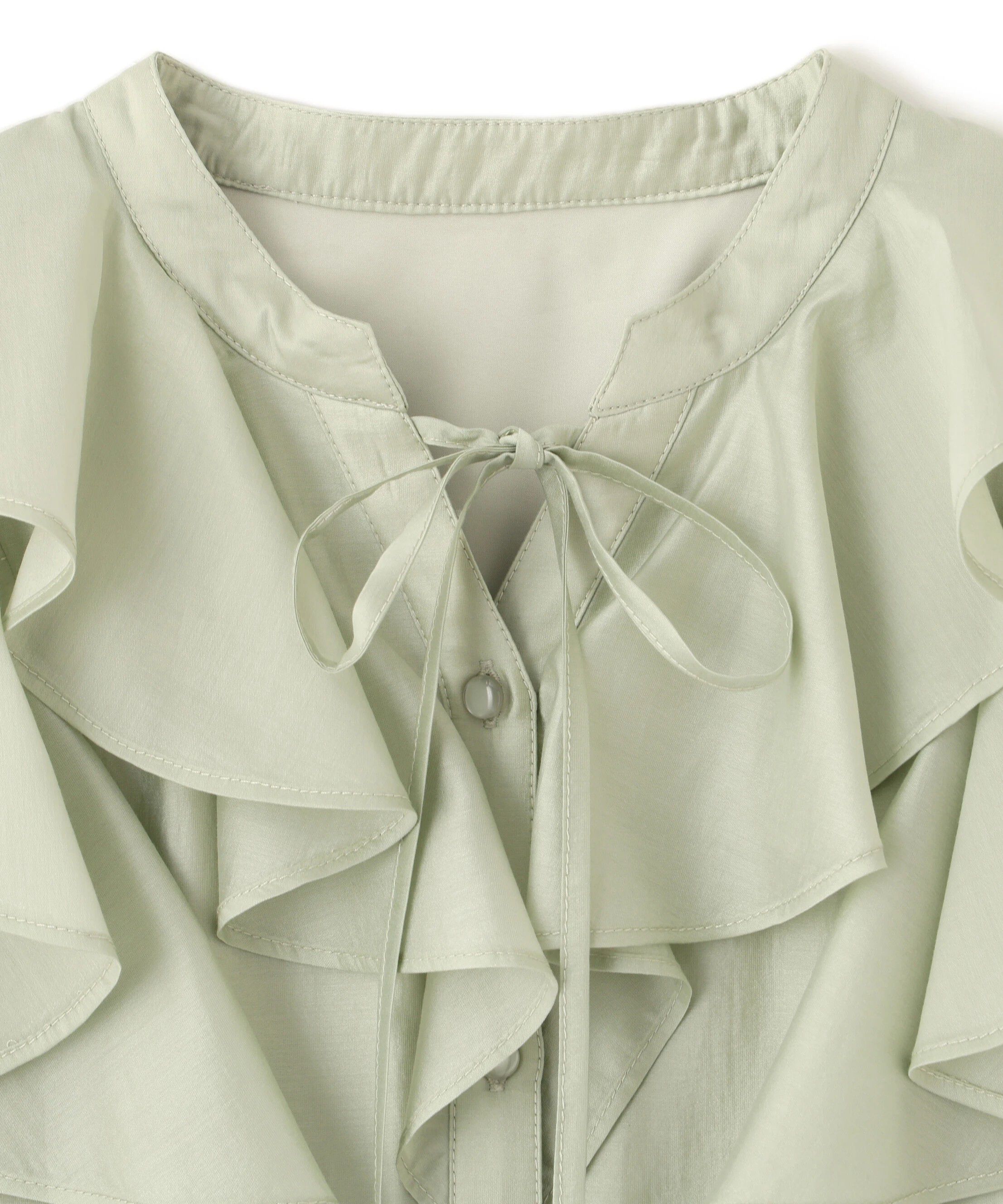  「長袖ラッフルブラウス」|シャツ・ブラウス|