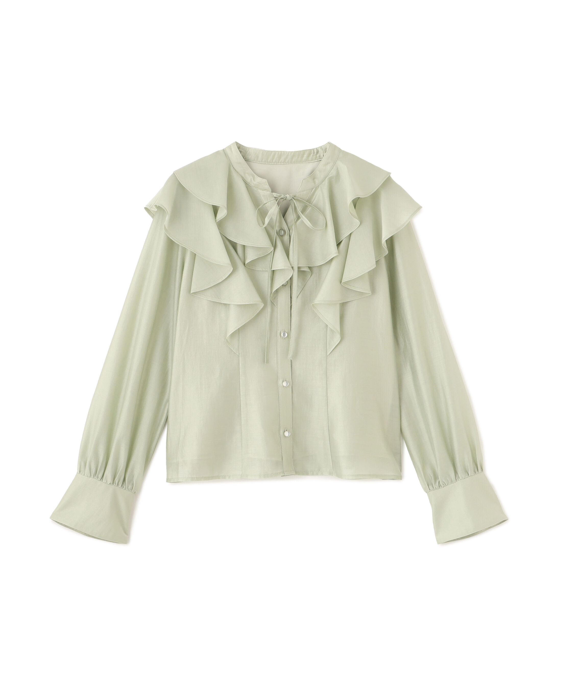  「長袖ラッフルブラウス」|シャツ・ブラウス|