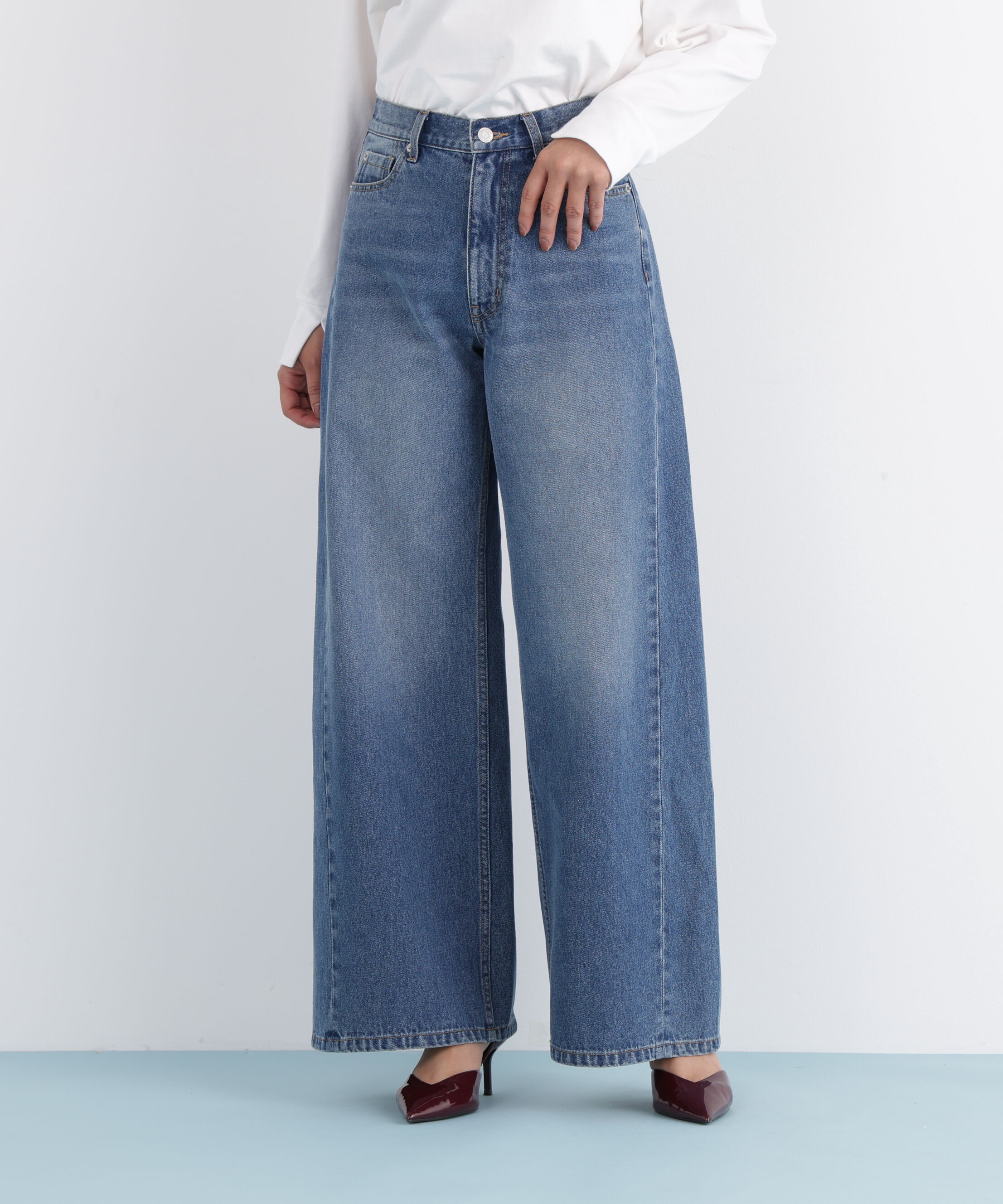  「バギーデニムパンツ」|その他|インディゴ