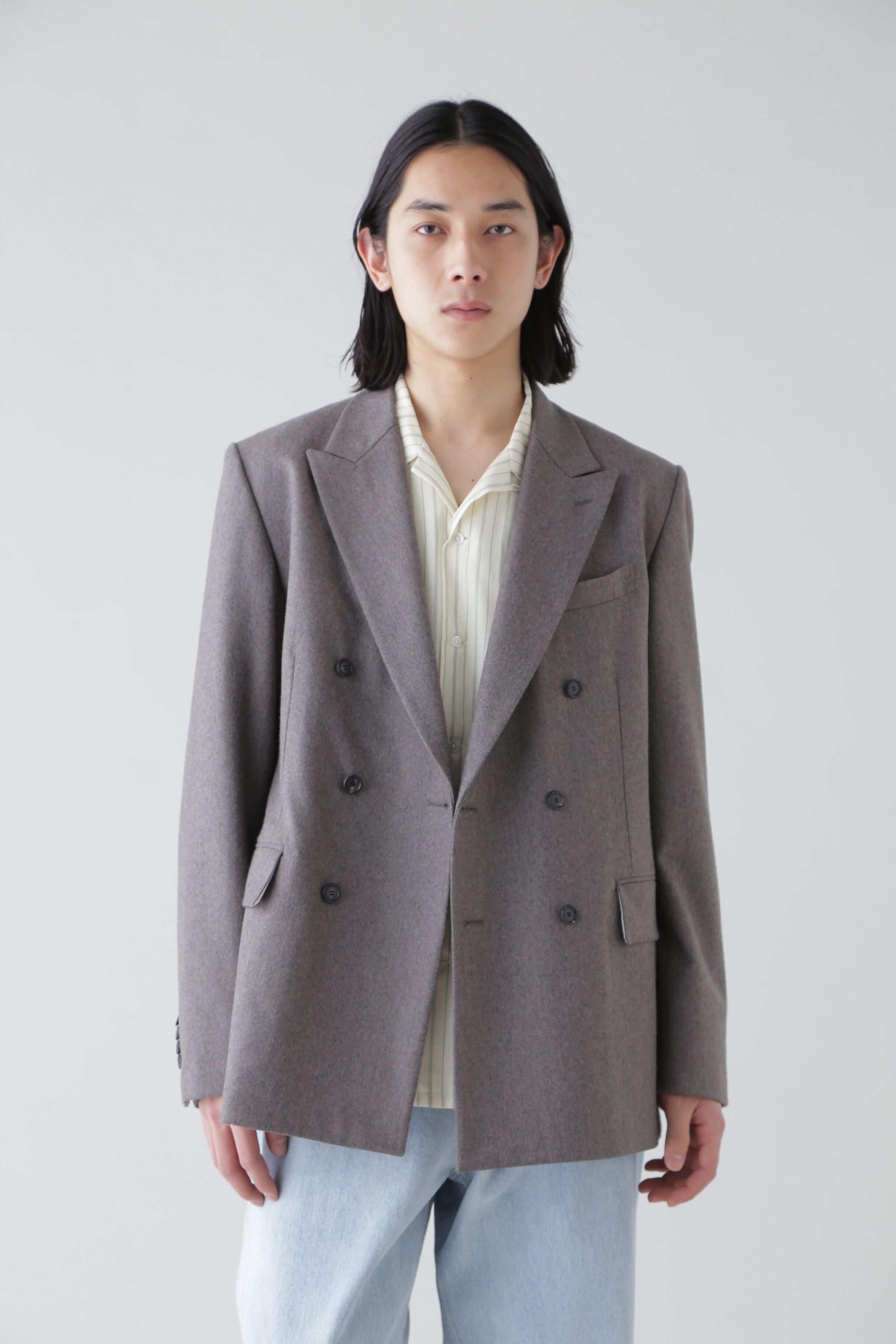 YLEVE 「YLEVE /  WOOL CHAMBRAY FLANNEL JK」|その他|ベージュ