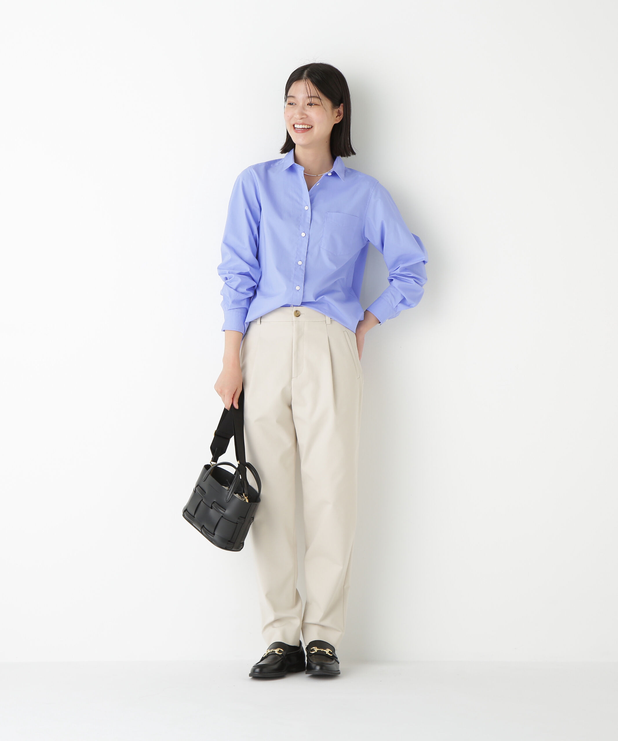  「◆《ウォッシャブル》ベーシックシャツ」|シャツ・ブラウス|