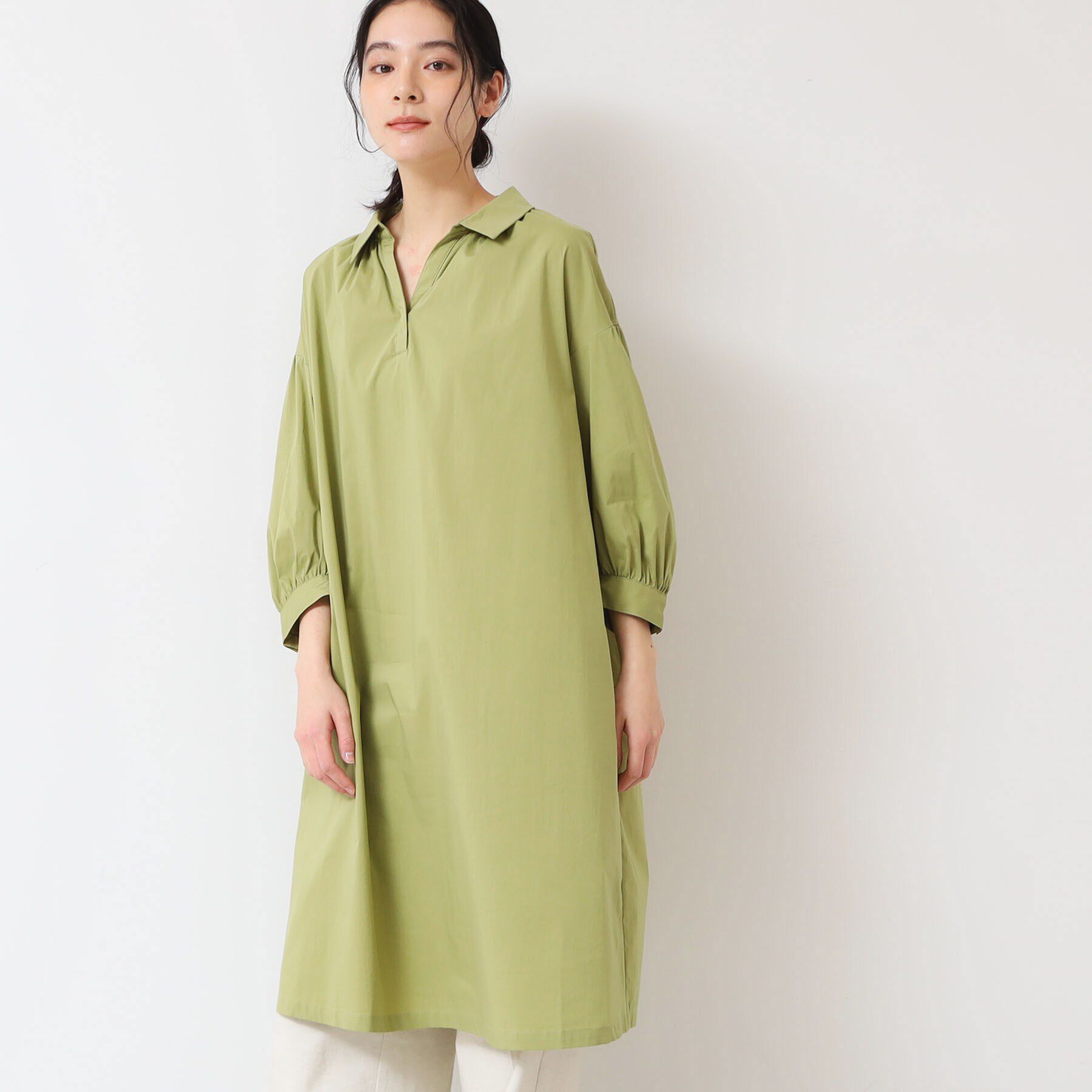 Dessin「【洗える】シャツチュニックワンピース」|ワンピース|